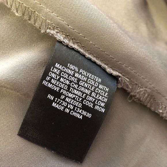 Mossimo Women's Utility Shirt Dress Size Small Olive Green Pockets Long Sleeves - Picture 10 of 10